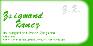 zsigmond rancz business card